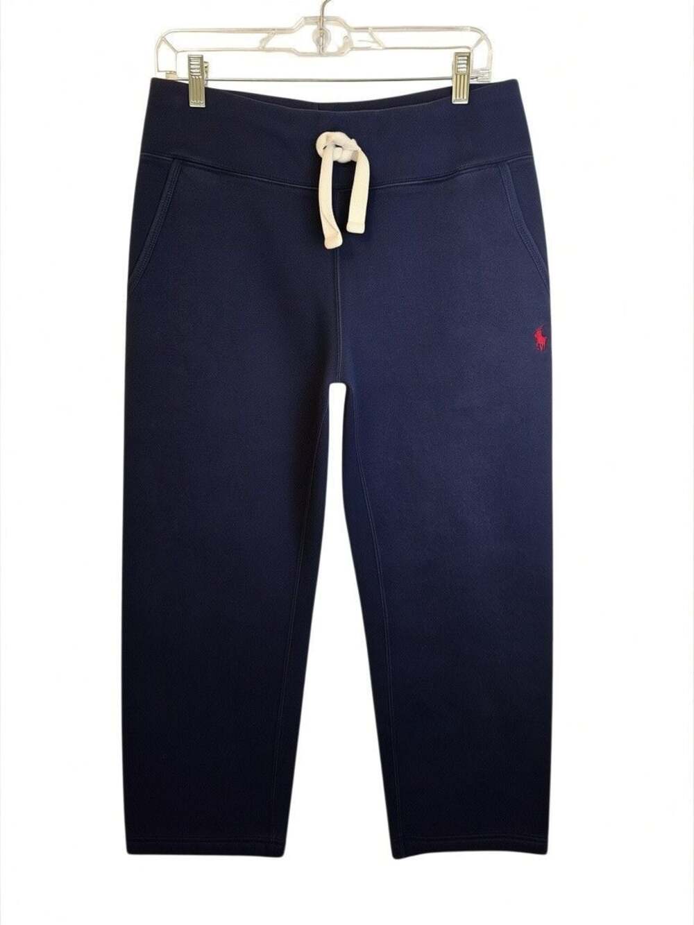 Polo Ralph Lauren Navy Blue Cotton-Blend Fleece Sweatpants Medium - Picture 1 of 4